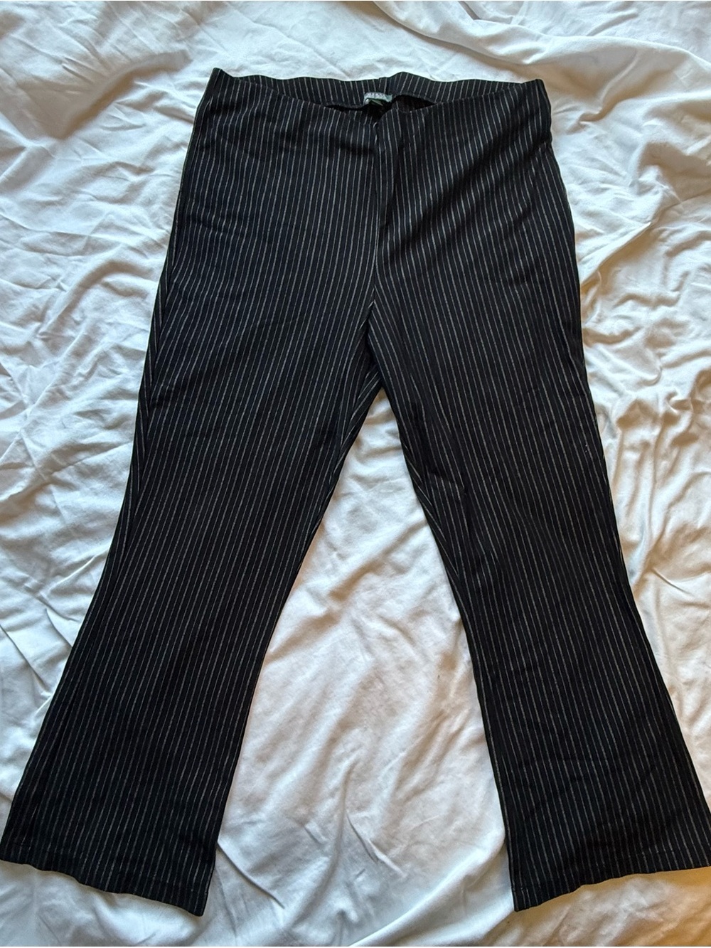 Wild Fable Black Pinstripe High Rise Flare Pants Plus Size 1X